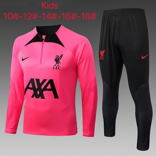 Kids Liverpool 22/23 Tracksuit - Pink/Black